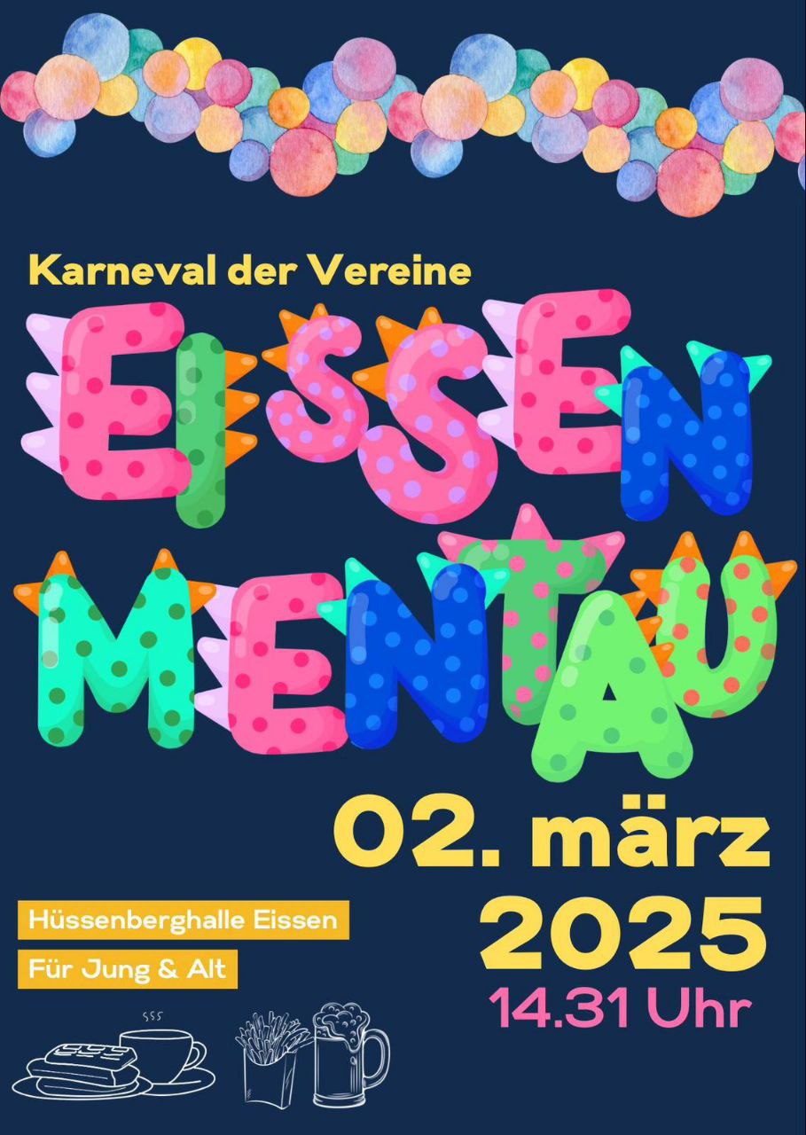 Flugblatt zum Karneval der Vereine in Eissen 2025